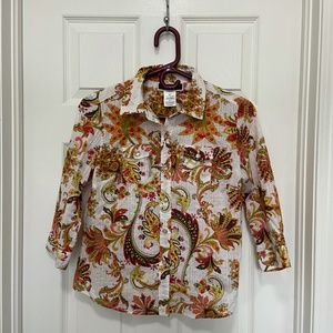 Karen Scott Petites Floral Button Up Shirt Bundle (includes 3 shirts) ✨